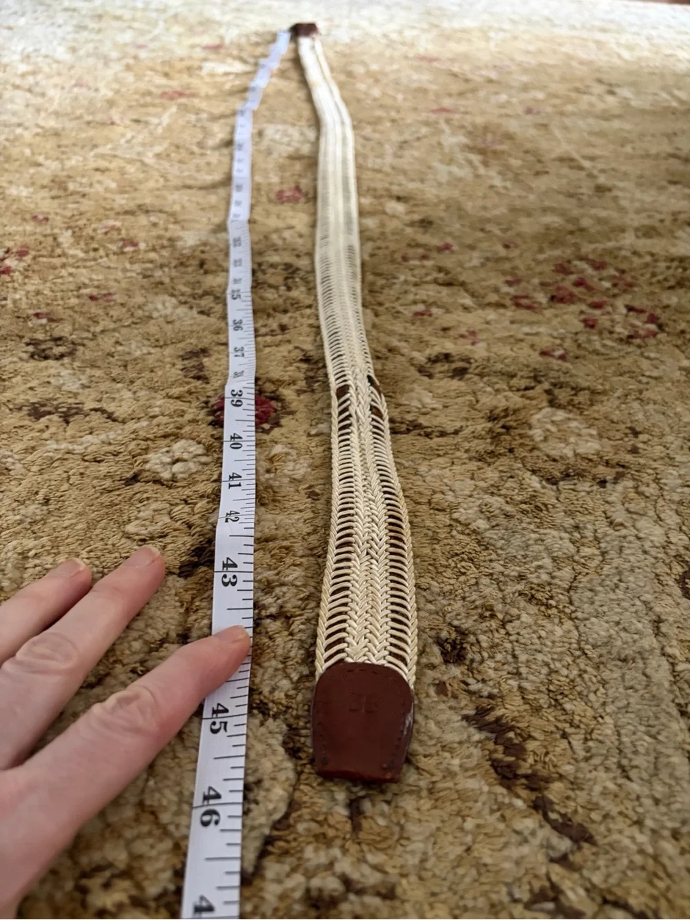 Torino Leather belt with solid brass buckle Retail $125 see pictures size & cond